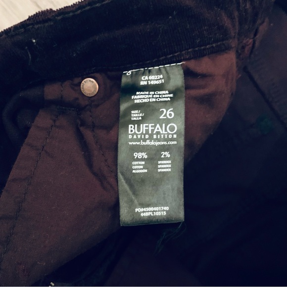 Buffalo deep purple corduroy mid-rise skinny pants size 26 - Picture 5 of 5